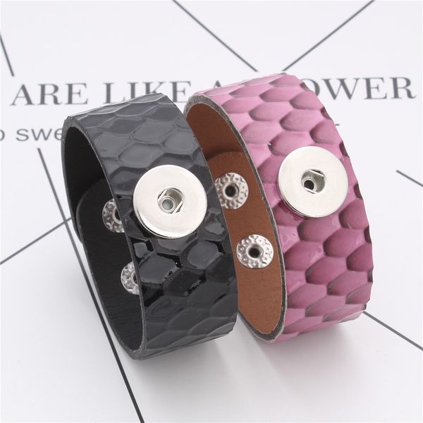 

18 мм оснастки кнопку ювелирные изделия три пряжки сплава прелести ремесло защелками обернуть браслеты браслеты отрегулировать кожа оснастки, Golden;silver