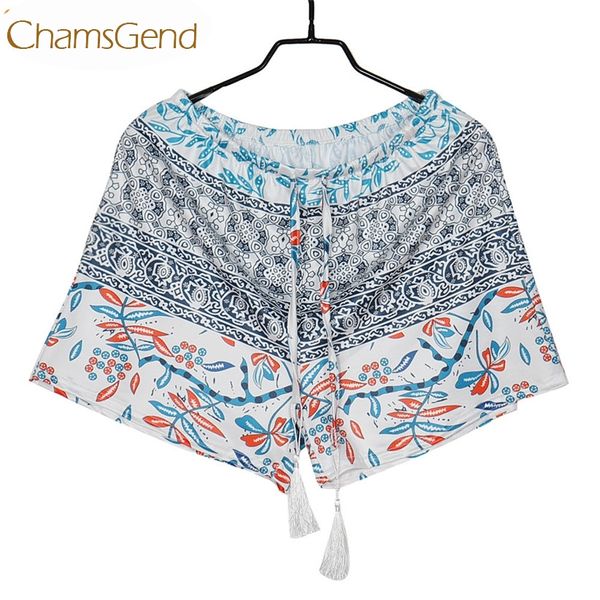 

newly design women casual summer printed drawstring tassels high waist shorts 160725 drop shipping #0718, White;black