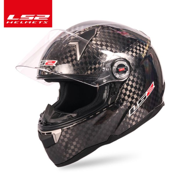 Neu eingetroffener FF396 Kohlefaser-Motorradhelm LS2 CT2 Integralhelm FF323 12K gleiches Material Casco Casque Moto ohne Pumpe