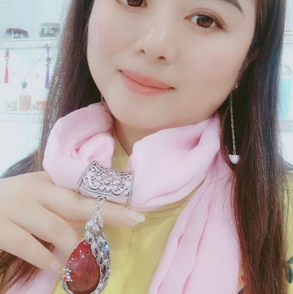 

jewelry scarf necklace ethnic tassel scaves sweater long necklace classic fashion of shipping, Silver