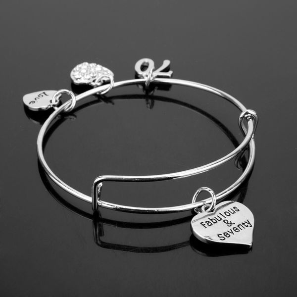 

dongsheng hadmade jewelry fabulous & seventy bracelet love heart bangles bracelets for women mom birthday mother's day gift-25, Black