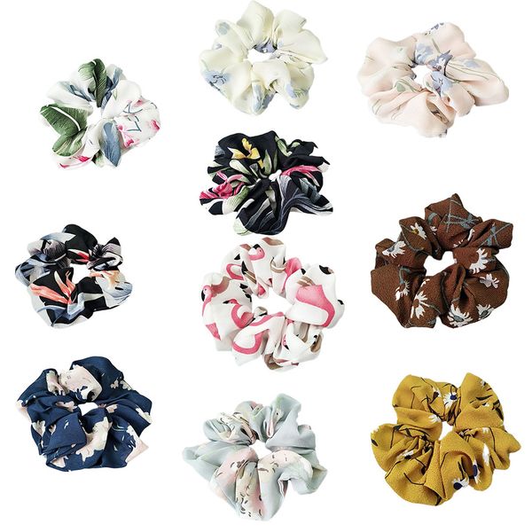 

10pcs hair ties elastic elegant floral ponytail holders hair binders accessories for girl women ladies