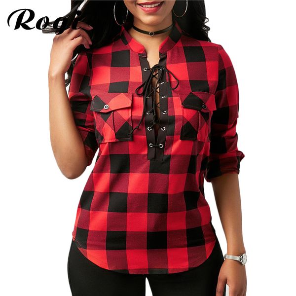 blusas de cuadros para mujer