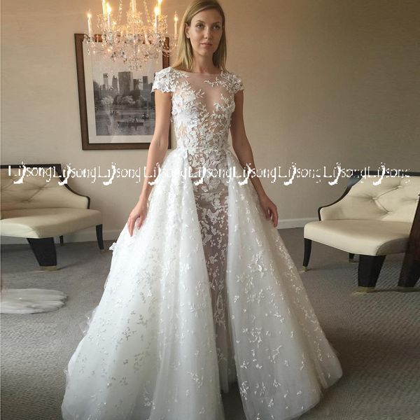 

короткие рукава свадебное свадебное платье vestido де casamento loong поезд-line зимние невесты макси платья великолепный формальный партия, White