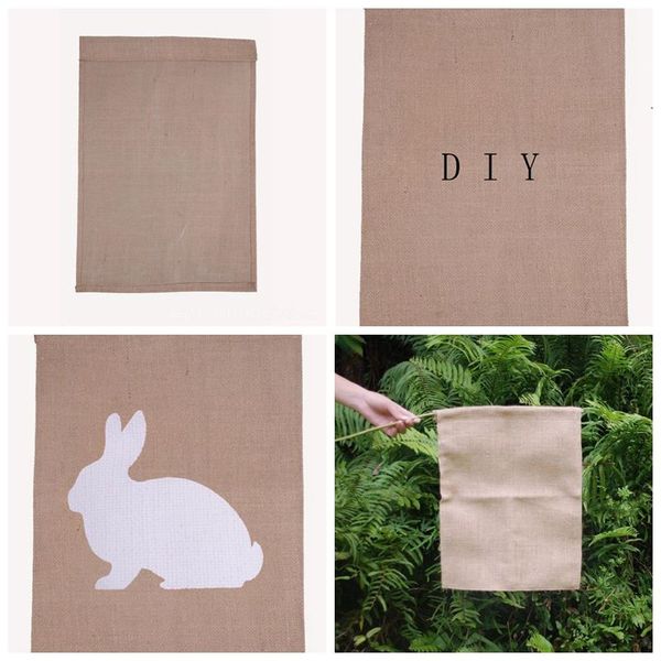 2019 Blank Burlap Garden Flag Diy Burlap Wedding Decoration Flag