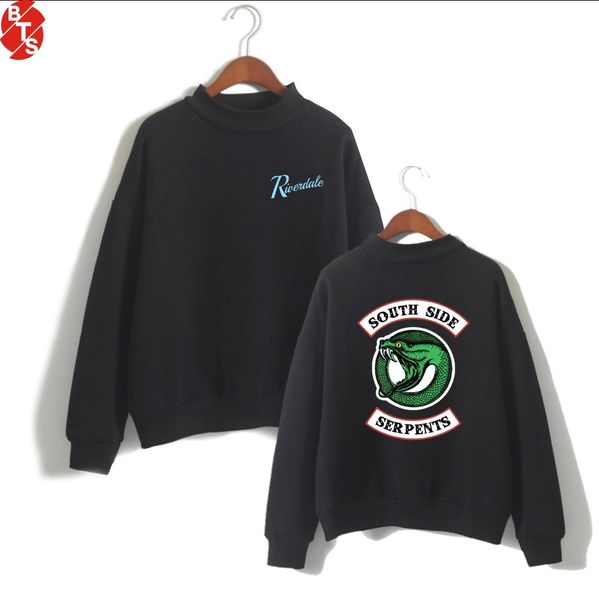 

riverdale 2018 hoodies print sweatshirt men and women pullovers fashion style cool casual sudadera plue size new, Black