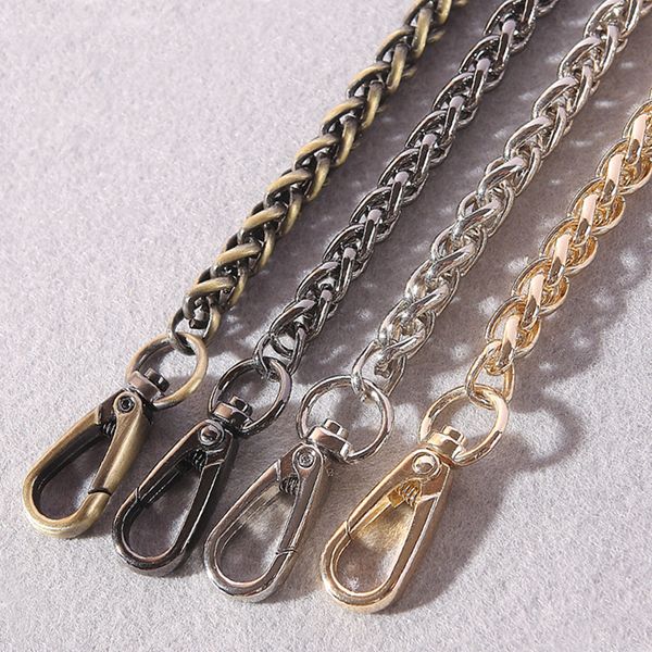 

diy 40cm-140cm metal replacement chains shoulder straps for handbags 8mm gold, silver, gun black, plating bronze bag handles