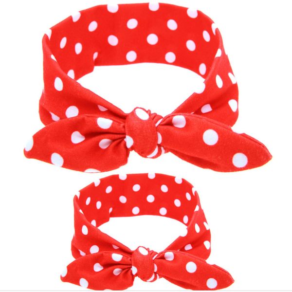 

mom me headband set rabbit ears bohemian flower bowknot hairband baby and mommy headwrap hair accessories, Slivery;white