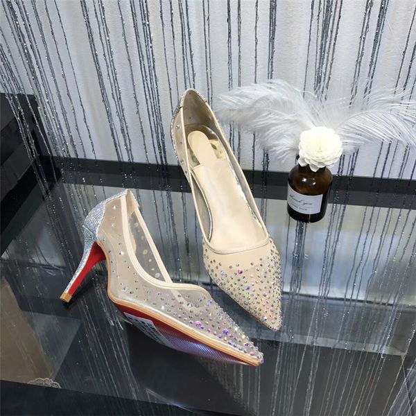 

Red bottom follie tra neaker pointed toe tudded pike rivet cry tal women wedding hoe lady high heel hoe luxury brand