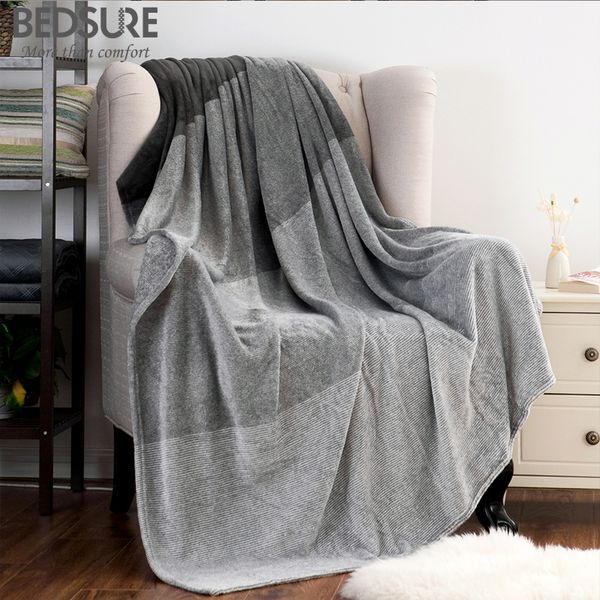 

bedsure gradient color flannel blanket coral plaid for sofa throw travel manta soft blanket for beds throws fleece