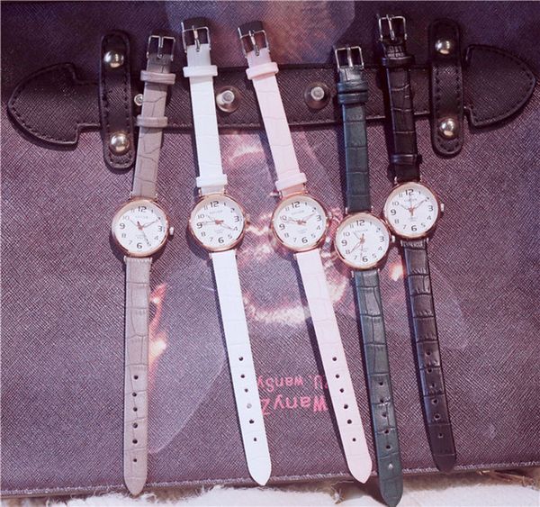 

girls heart female high school students girls small fresh fashion casual atmosphere ladies quartz watch, Slivery;brown