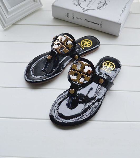 

новые женщины yslBrand слайд летняя мода широкий плоский скользкий с толстыми красными сандалиями тапочки дом шпильки флип-флоп с шипом для женщин