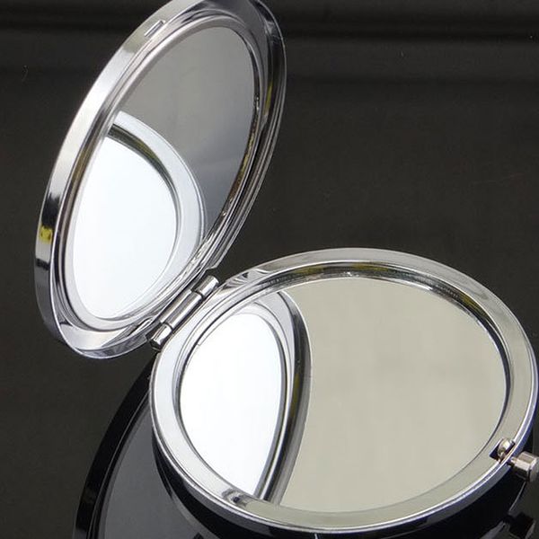 Hot Sale Women Crystal Mini Beauty Pocket Mirror Girls Makeup Portable Compact Round Folding Mirror Best Makeup Mirror Dressing Room Mirror From