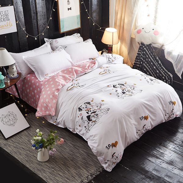 Dalmatians Winter Bedding Sets Full King Twin Queen Size 3 Bed
