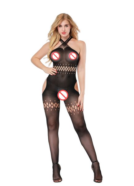 2019 Sexy Erotic Lingerie Catsuit Intimates Teddy Bodystockings Hollow  Costumes Open Crotch Stockings Fishnet Mesh Erotic Bodysuit Porn Sleepwear  From ...