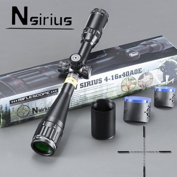 

Nsirius Precision Optics 4-16x40 AOE Red & Green illuminated Mil Dot Rifle Scope Hunting Gun Scope with Sunshade and Mounting