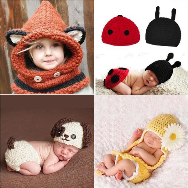 

2018 newborn baby pgraphic prop p knit hat pants set baby p shooting accessories cap knit newborn clothing, Yellow
