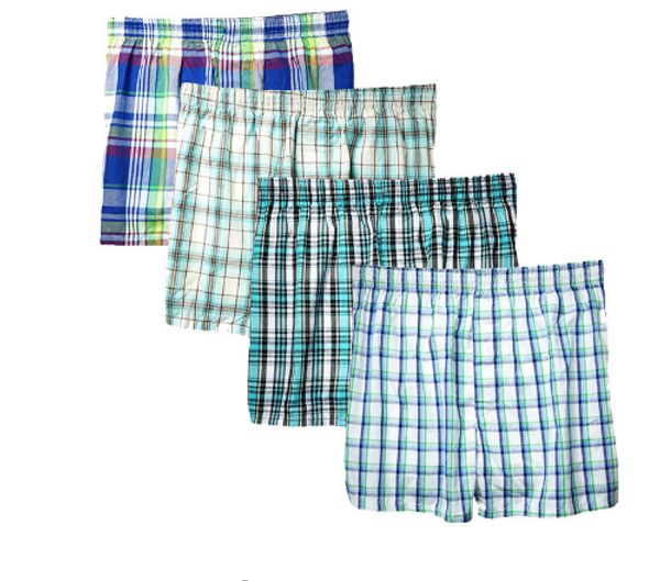 

4pcs Mens Underwear Boxers Loose Shorts Men 'S Panties Plaid Comfortable And Soft The Large Arrow Pants At Home Underwear Men