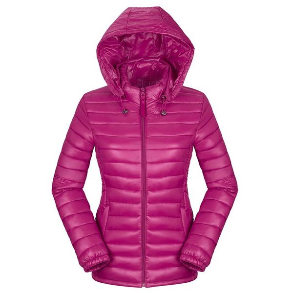 

new autumn winter jacket women hooded slim ultra light winter coat women down-cotton padded female parka short, Black