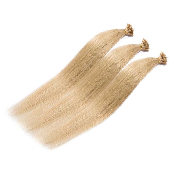 

elibess brand--100% human hair i tip extensions 0.8g/s&160g 200strands 14 16 18 20 22 24inch straight indian remy hair color option, Black