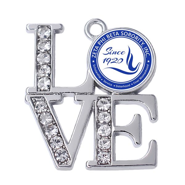 Immagine personalizzata Accetta borsa di studio ServSisterhood Finer Womanhood dal 1920 Zeta Phi Beta Dove Charms Society Ciondolo membro