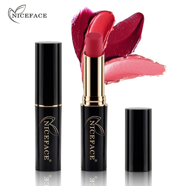 Acheter Niceface Mat Rouge à Lèvres Longue Durée Métallique Lèvres Maquillage Ensemble Red Velvet Silky Mate Batom Maquiagem Cosmétiques L17035 De