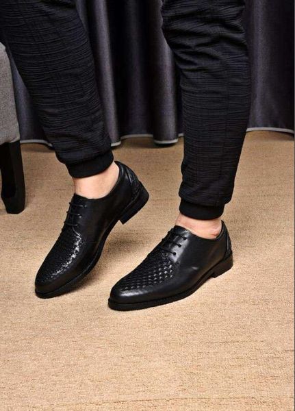 

мужская мода натуральная кожа derss обувь мокасины партия обувь весна осень мужчины кожа оксфорды красное платье свадебные туфли, Black