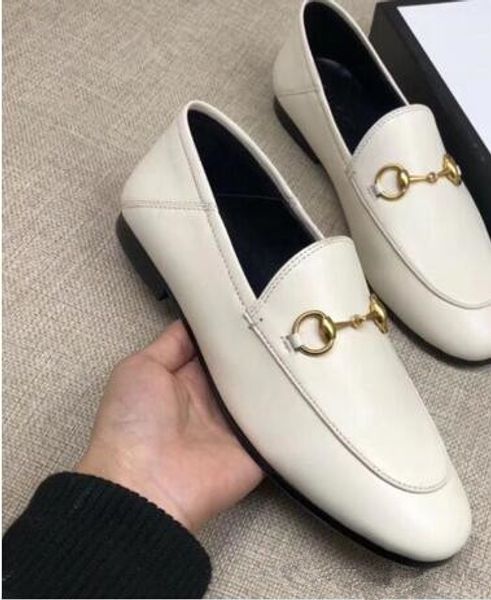

Mocca in driving hoe mule ladie fall ping ummer women black white red pink real leather fa hion luxury gold buckle trap loafer
