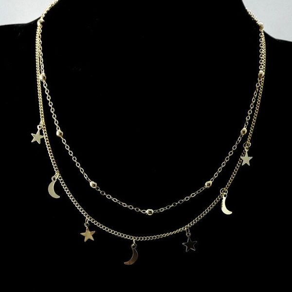 

2018 fashion women charm jewelry pendant chain choker statement necklace jewelry chain gift drop shipping jan 29, Golden;silver