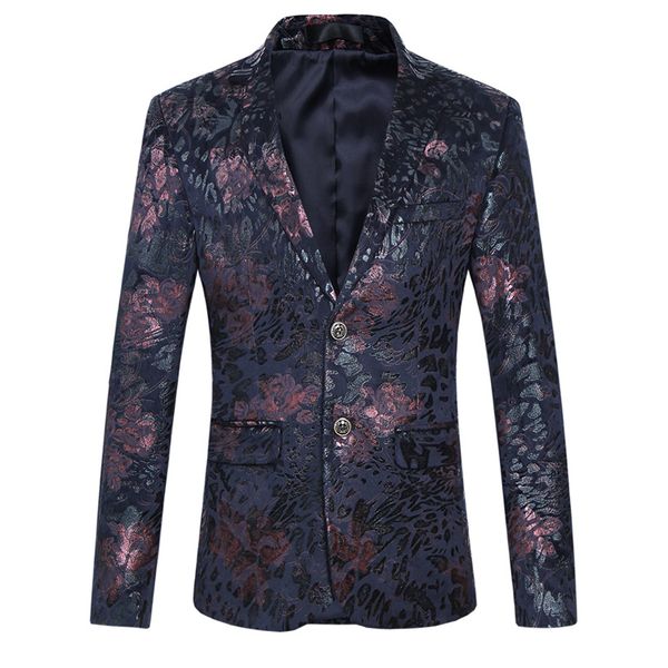 

men's party suit jacket jacquard banquet suitdress high-end vestido golden blazer masculino slim fit ternos masculinos ironing, White;black