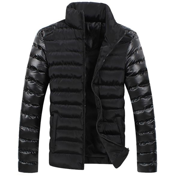 

winter jacket men coat pu leather mens jackets and coats doudoune homme hiver marque jaqueta masculina blouson, Black;brown