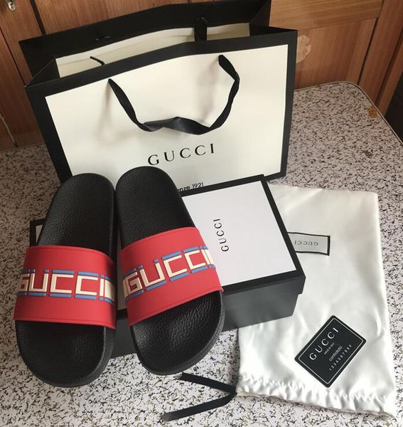 

men women slide sandals designer shoes luxury slide summer fashion wide flat slippery with thick sandals slipper flip flops size 35-45, Black