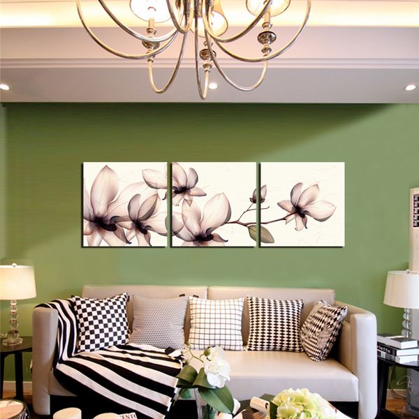 

new magnolia flower picture canvas print modern wall art unframed 3pcs