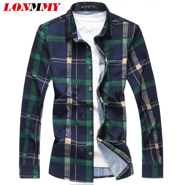 

lonmmy plus size 6xl 7xl floral mens shirts casual flower slim fit camisas masculina men shirt long sleeve green red 2018 spring, White;black