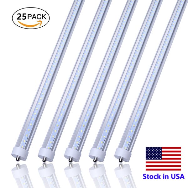 

LED Tubes 8ft Fixture 5000K 6000K FA8 Single Pin LED T8 8ft Tube 65W Ballast Bypass 8 feet LED Fluorescent Tubes Lamp