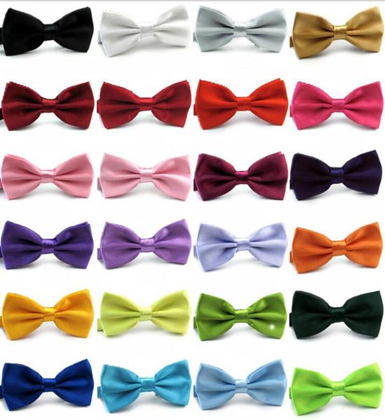 

solid fashion bow ties groom men colourful plaid cravat gravata male marriage butterfly wedding bowties business bow tie mixed colors, Black;gray