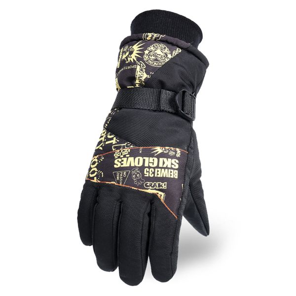 

1 pair warm mittens winter men ski gloves snowboard gloves windproof waterproof non-slip skating skiing
