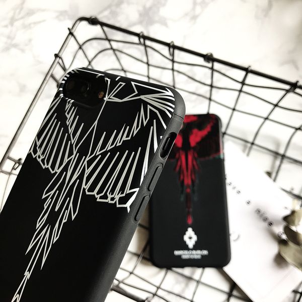 

designer phone case wing scrub for iphone x 6/6s 6plus/6s plus 7/8 7plus/8plus fashion brand print phone protection red white