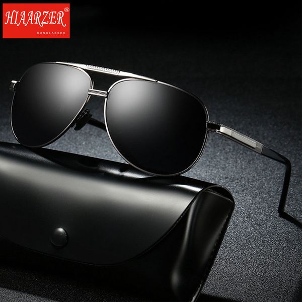 

classic polarized oval sunglasses men driving anti-glare goggles fashion style double beam eyewear uv400 with case, White;black