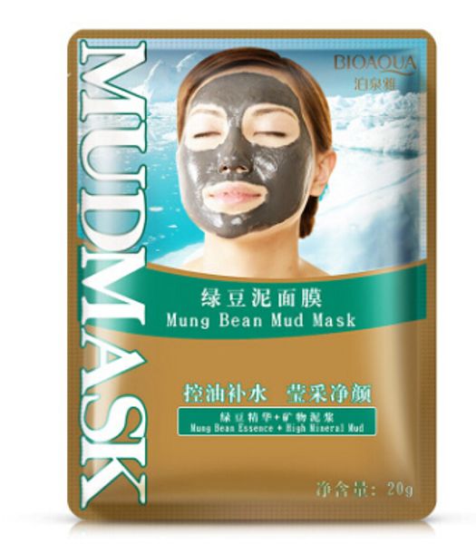 

BIOAQUA Mung Bean Mud Deep Cleaning Mask Remove Blackhead Oil Control Facial Masks Shrink Pores Mud Mask