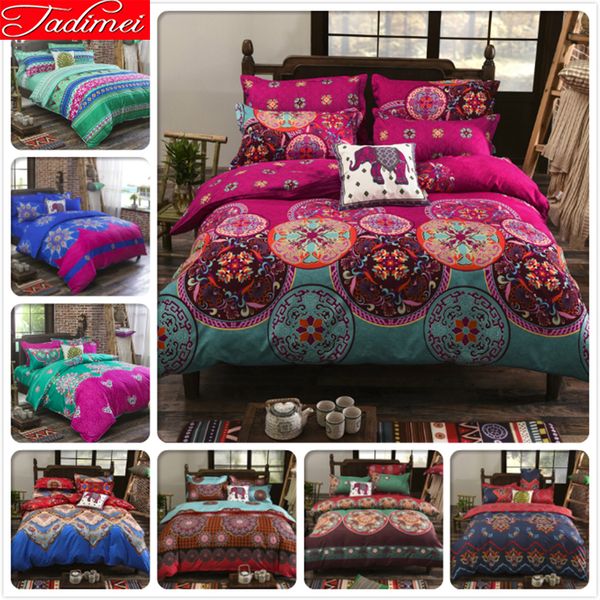 

national style duvet cover pillow case 3pcs set kids child soft bed linen quilt comforter single twin full  king size