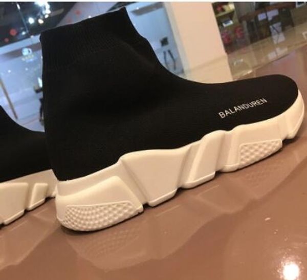 

2019 Париж весной новые черные носки туфли высокие трикотажные эластичные носки ды