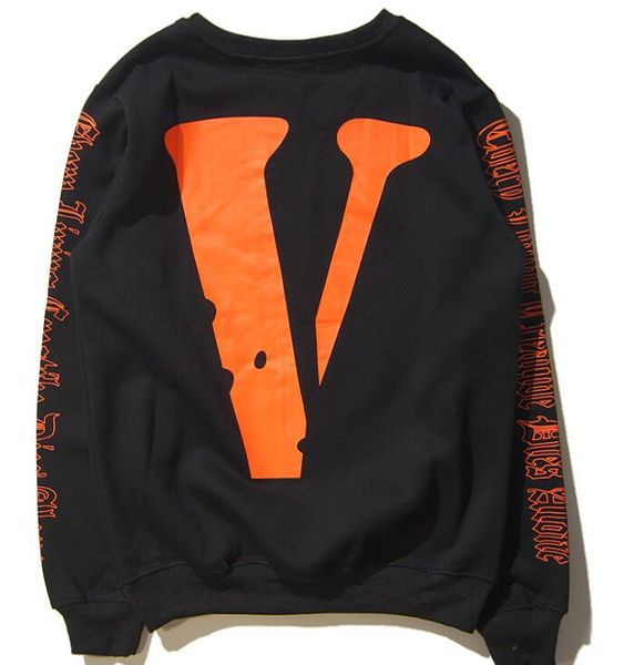 

New hip hop vlone men women hoodie weat hirt long leeve a ap bari virgil big v hoodie