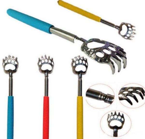 

new massage health care product extendable stainless steel telescoping back scratcher pocket clip, body massage