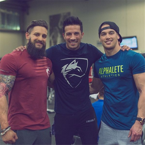 

Casual Summer New Mens Gyms T Shirt Crossfit Fitness Bodybuilding Fashion Male Short Cotton Clothing Brand Tee Tops