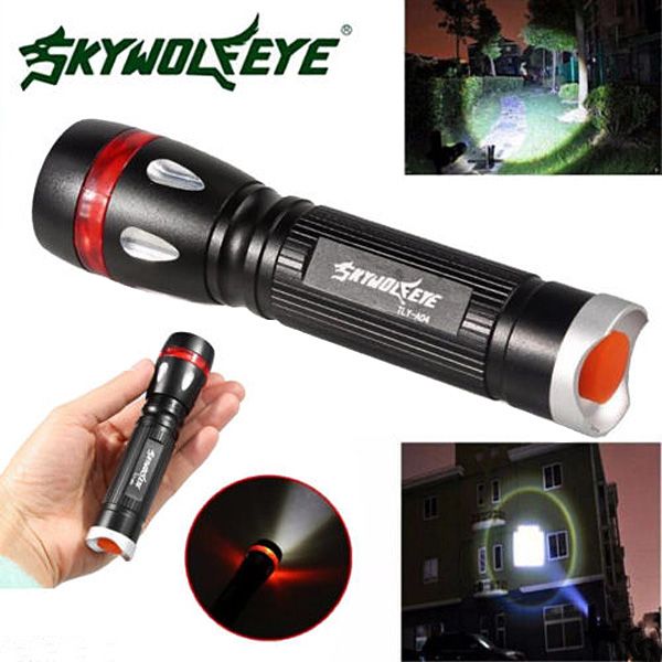 

2018 rushed sale led flashlights self defense skywolfeye 3 modes 3000lm cree xml t6 led 18650 outdoor flashlight torch lamp light vem86 p20