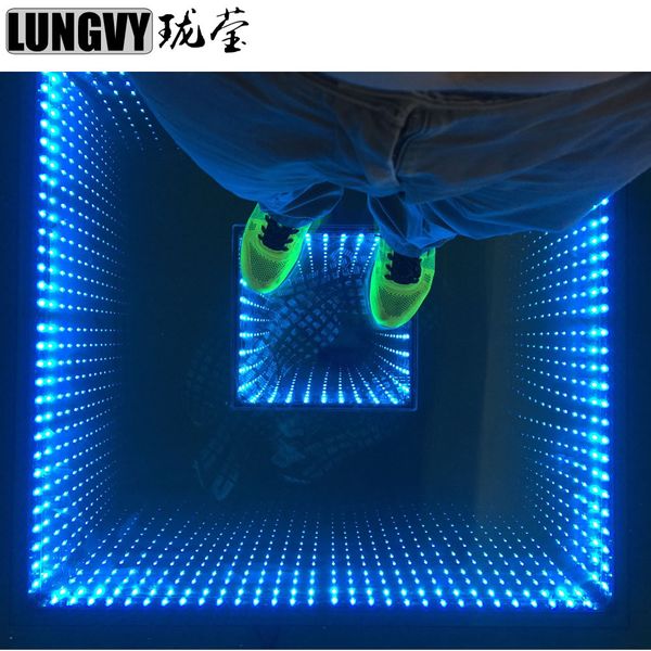 2020 Infinity Mirror 3d Tunnel Party Led Dance Floor Tempered