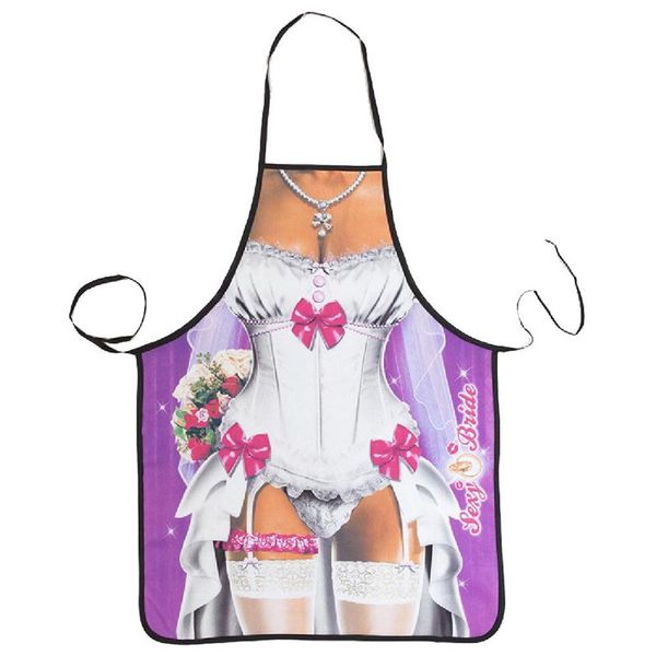 

novelty cooking kitchen apron cute bride printed apron cooking grilling bbq