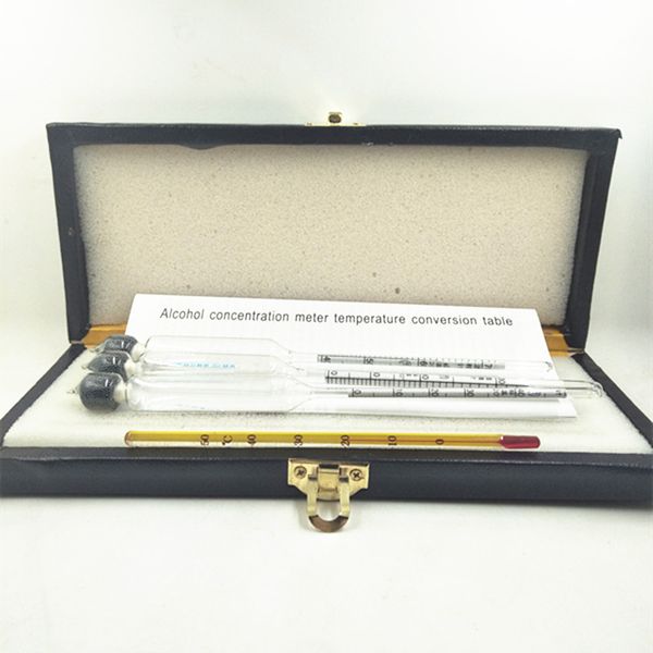 

alcoholmeter alcohol meter wine concentration meter vodka whiskey alcohol instrument hydrometer tester leatherbox english manual