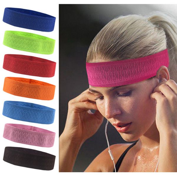 

2018 sweat bands headbands men no slip sports running headband athletic workout sweatbands for women, Silver